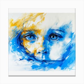 Child With Blue Eyes Canvas Print