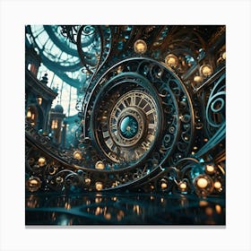 Genius, Madness, Time And Space 12 Canvas Print