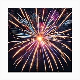 Fireworks In The Sky 24 Canvas Print