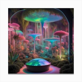 Garden Of Mushrooms Canvas Print