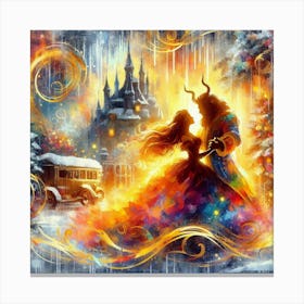 A Beauty And A Beast Dance 5 Canvas Print