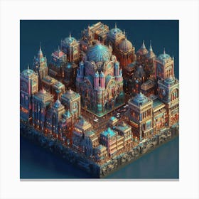 Pixel City 1 Canvas Print