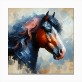 Horse Head Painting in water colour Canvas Print