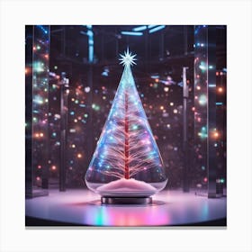 Christmas Tree In Glass Canvas Print
