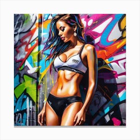 Graffiti Girl 4 Canvas Print