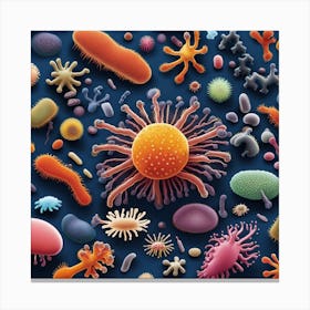 Bacteria And Viruses Canvas Print