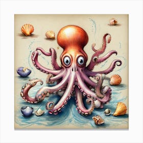 Octopus 73 Canvas Print