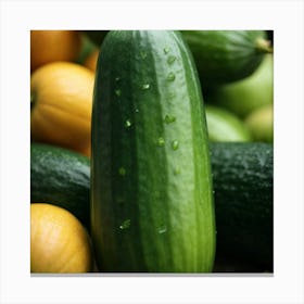 Cucumbers And Oranges Canvas Print