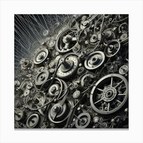 Gears And Gears Canvas Print