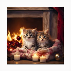 Christmas Kittens Canvas Print