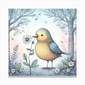 Bird In The Woods Canvas Print