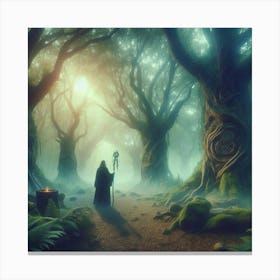 Elf In The Forest Canvas Print