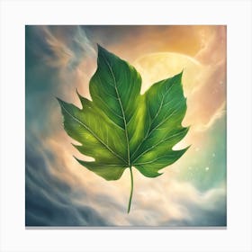 Leaf In The Sky Canvas Print