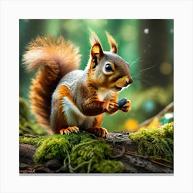 Squirrel In The Forest 273 Canvas Print