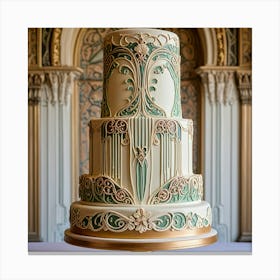 Deco Wedding Cake Canvas Print