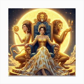 Queen Of The Lions Canvas Print