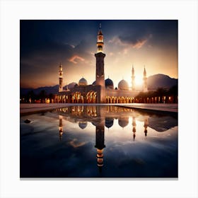 Islamic Mosque At Dusk 2 Canvas Print