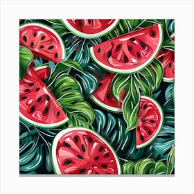 Watermelon Slices (12) Canvas Print