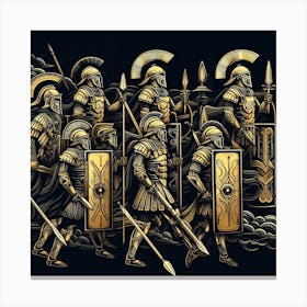 Spartan Warriors Canvas Print