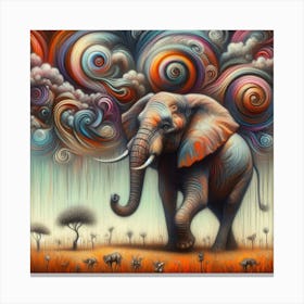 Elephant Painting 5 Canvas Print