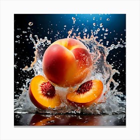 Peach Splash 13 Canvas Print