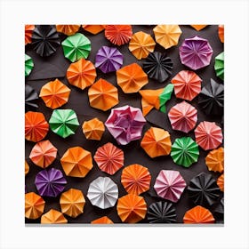 Origami Umbrellas Canvas Print