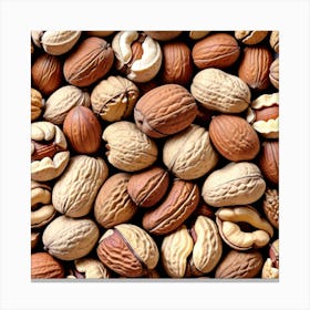 Nuts And Walnuts Canvas Print