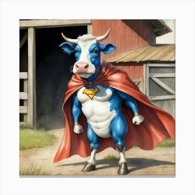 Super Cow 1 Canvas Print