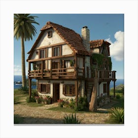 Mediterranean House Canvas Print