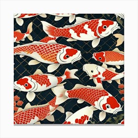 Koi Fish pattern Canvas Print