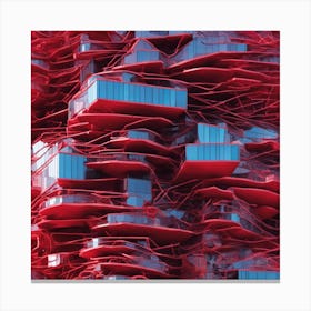 Red Building Canvas Print