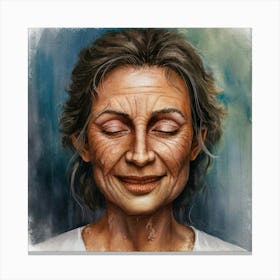 Portrait Of An Old Woman 4 Canvas Print