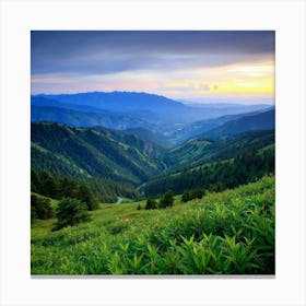 Sunset In The Mountains 4 Canvas Print