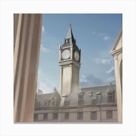 Clock Tower Wet London Canvas Print
