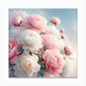 Pink Peonies 4 Canvas Print