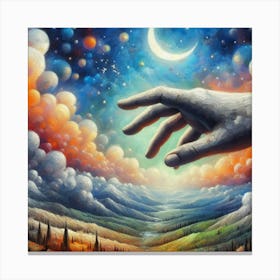 'The Hand Reaching Out' Canvas Print