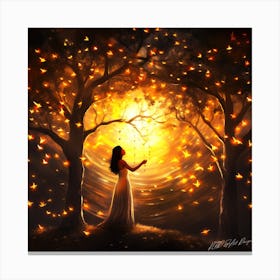 Star Bright Electric - Star Bright Lights In The Forest Canvas Print