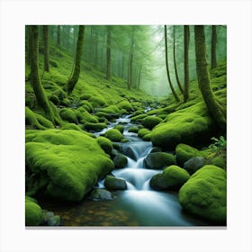 Mossy Forest 13 Canvas Print