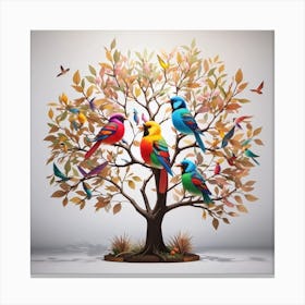 Birds In The Tree Canvas Print