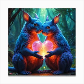Love Glowing Love Element Animal 28 Canvas Print
