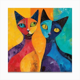 Kisha2849 Burmese Cats Colorful Picasso Style No Negative Space 592e4985 9db1 464b 98cf 4dc7fcb99373 Canvas Print