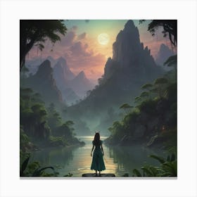 Girl In The Forest 1 Canvas Print