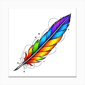 Feather Tattoo 14 Canvas Print