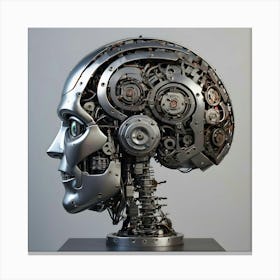 Metal Brain Of A Robot 2 Canvas Print