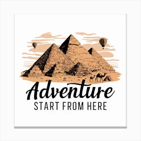 Adventure Start From Here Canvas Print