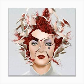 Woman With Broken Hair Canvas Print