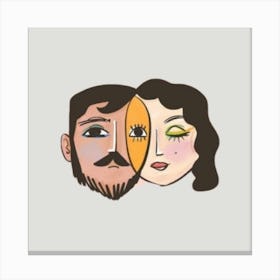 Portrait Of A Couple Canvas Print