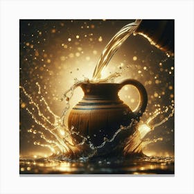 Water Pouring From A Jug Canvas Print