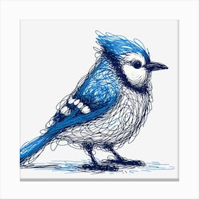 Bluejay ~Reimagined 8 Canvas Print