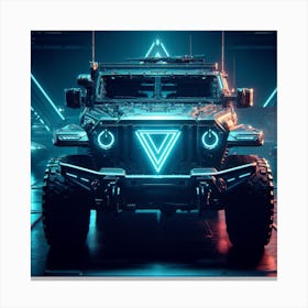 Futuristic Supersonic Jeep Canvas Print